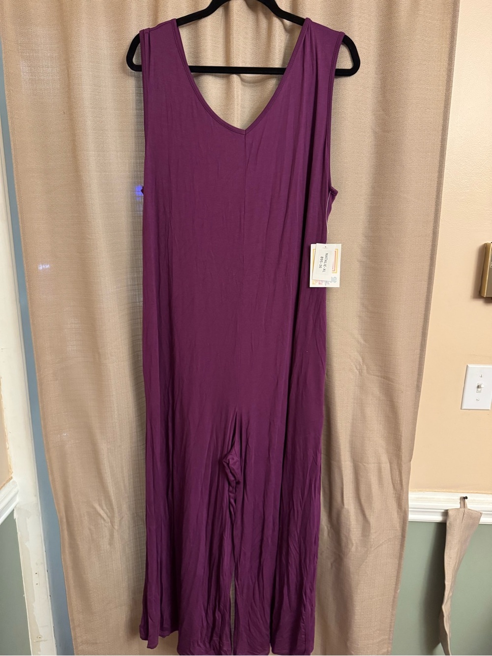 Plum, NWT Sleeveless V-Neck Jumpsuit LuLaRoe